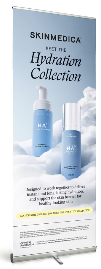 HA5 HC Hydrator Cleanser (33.5" x 86") Retractable Banner Stand